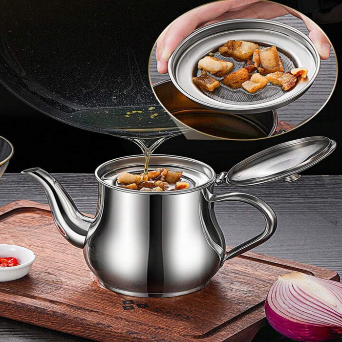 Oil Kettle Oil Pot Stainless Steel 410 Ml